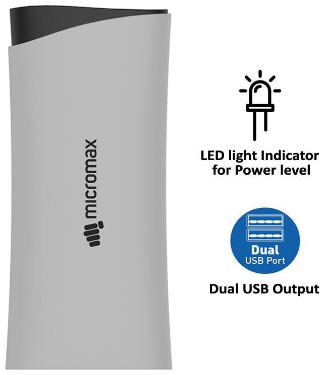 

Micromax 10400 mAh Power Bank - Black