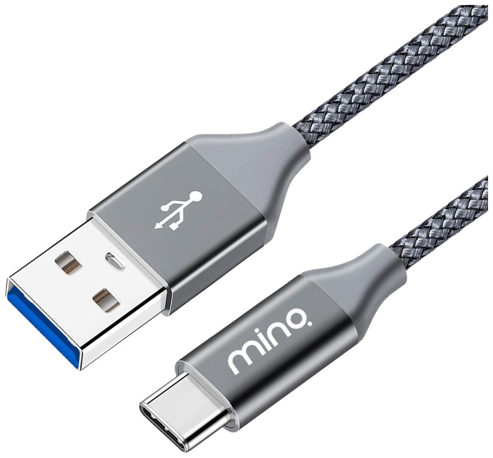 

MINQ USB C Type Cable 1-1 5m For All Smartphones (Grey)