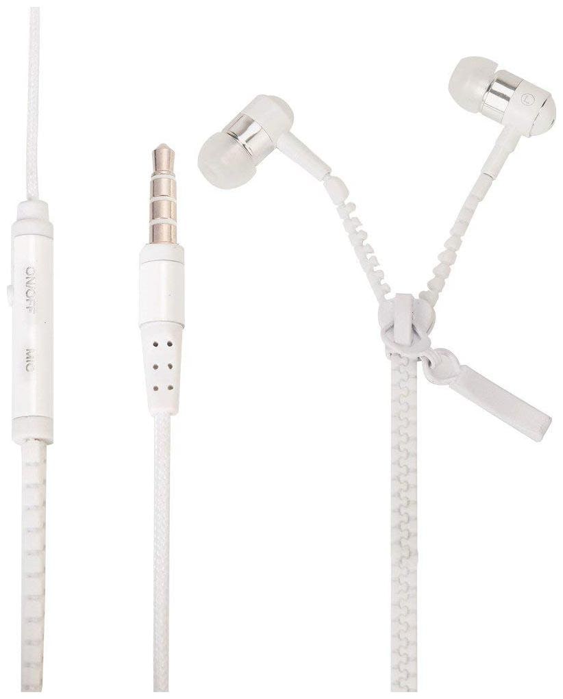 

CHG CHG zipper earphones tangle free COMPATIBLE FOR REDMI NOTE 5 PRO In-Ear Wired Headphone ( White )