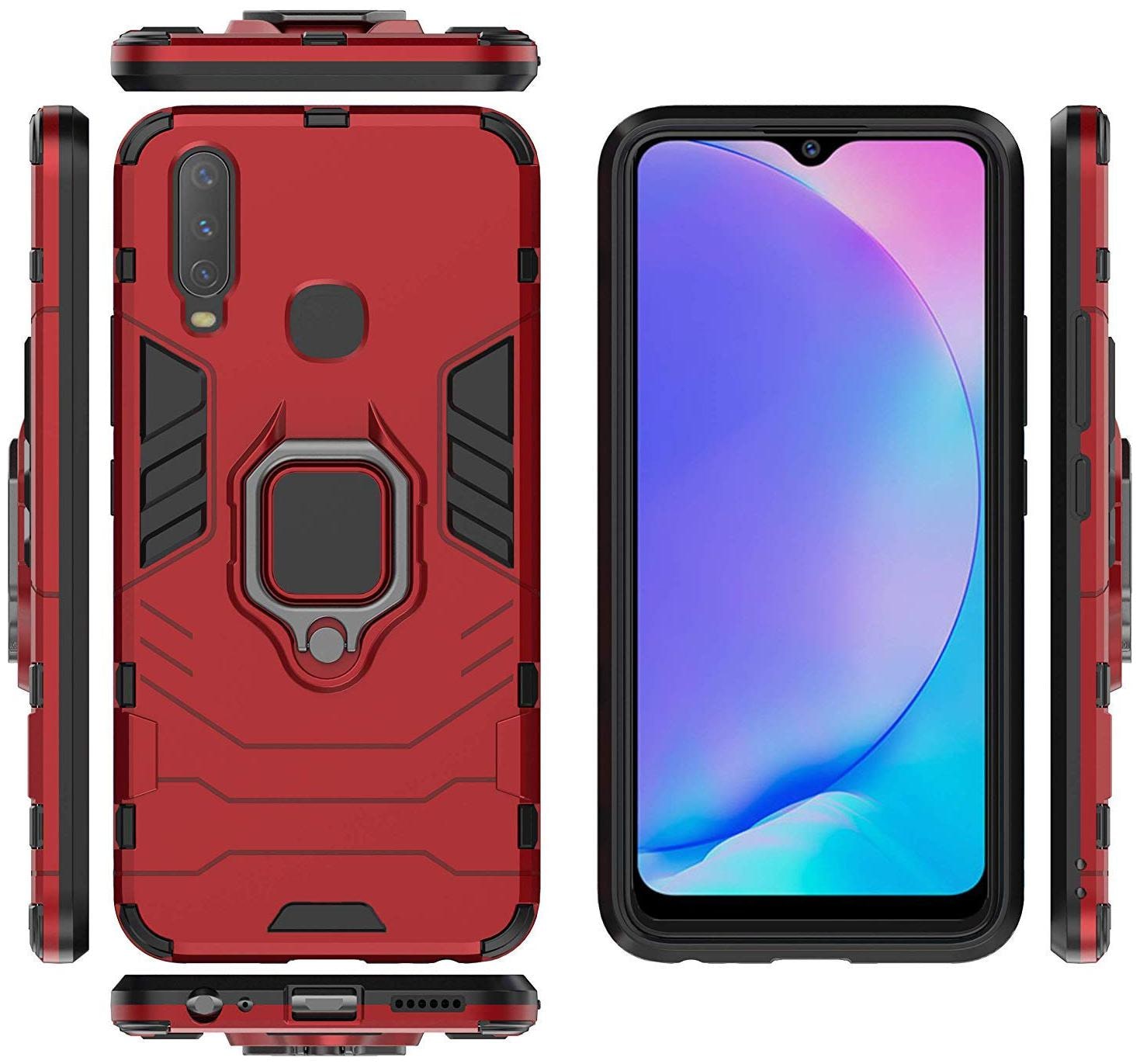 

Mocase Polycarbonate Back Cover For Vivo Y12 ( Red )