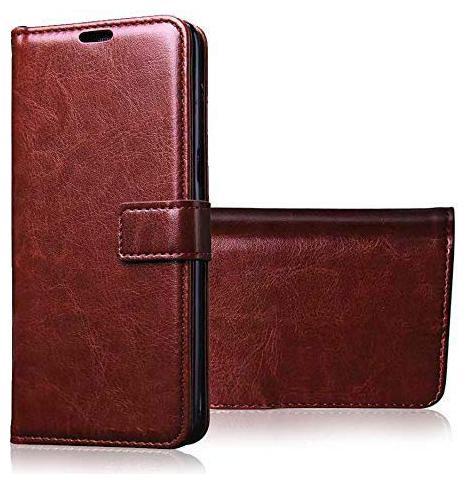 

Mocase Leather Flip Cover Wallet Case for Nokia 7 2 Brown
