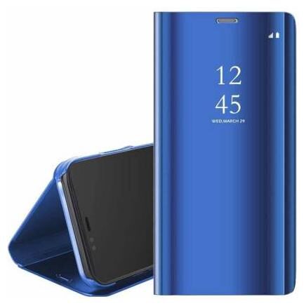 

Mocase Glass Flip Cover For Apple iPhone XS ( Blue )