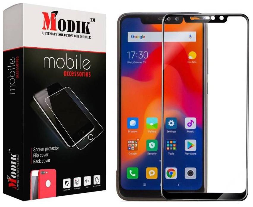 MODIK Edge To Edge Tempered Glass for Mi Redmi Note 6 Pro Pack of 1