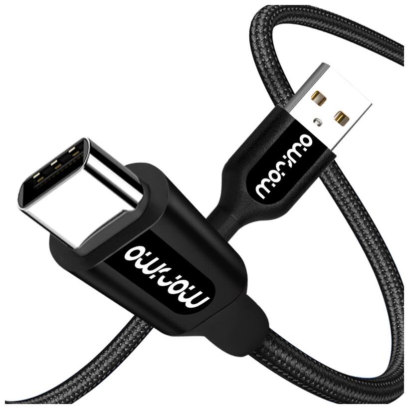

Morimo High Quality Nylon Braided 2 1A Fast Charging USB C Type Cable (Black)