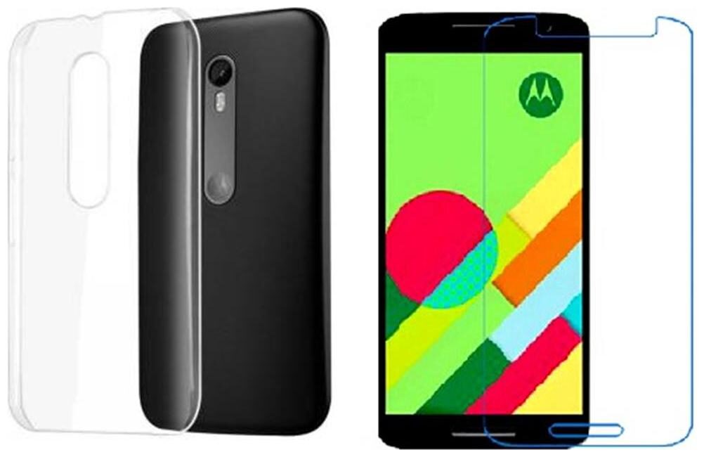 

Motorola Moto G Turbo Transparent back cover with tempered glass By mascot max