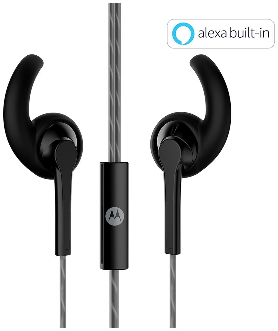 

Motorola Pace 130 with Alexa Pace 130 with Alexa In-Ear Wired Headphone ( Black )