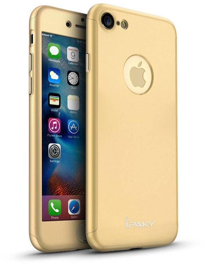 MPE 360 Degree Protective Front Back Body Case Cover with Tempered Glass for Apple iPhone 5S Gold