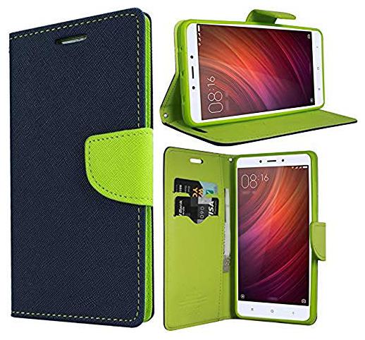 

MPE Leather Flip Cover For Vivo Y91i ( Blue )