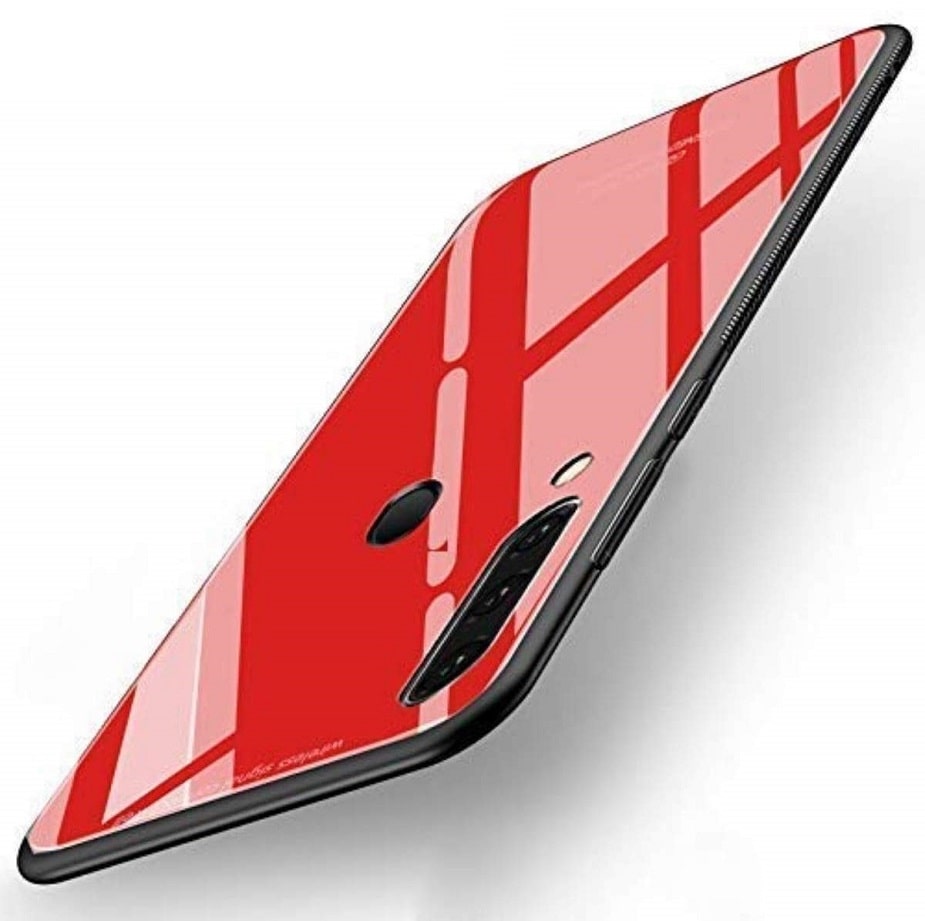 

MPE Glass Rubber Back Cover For Samsung Galaxy A60 ( Red )