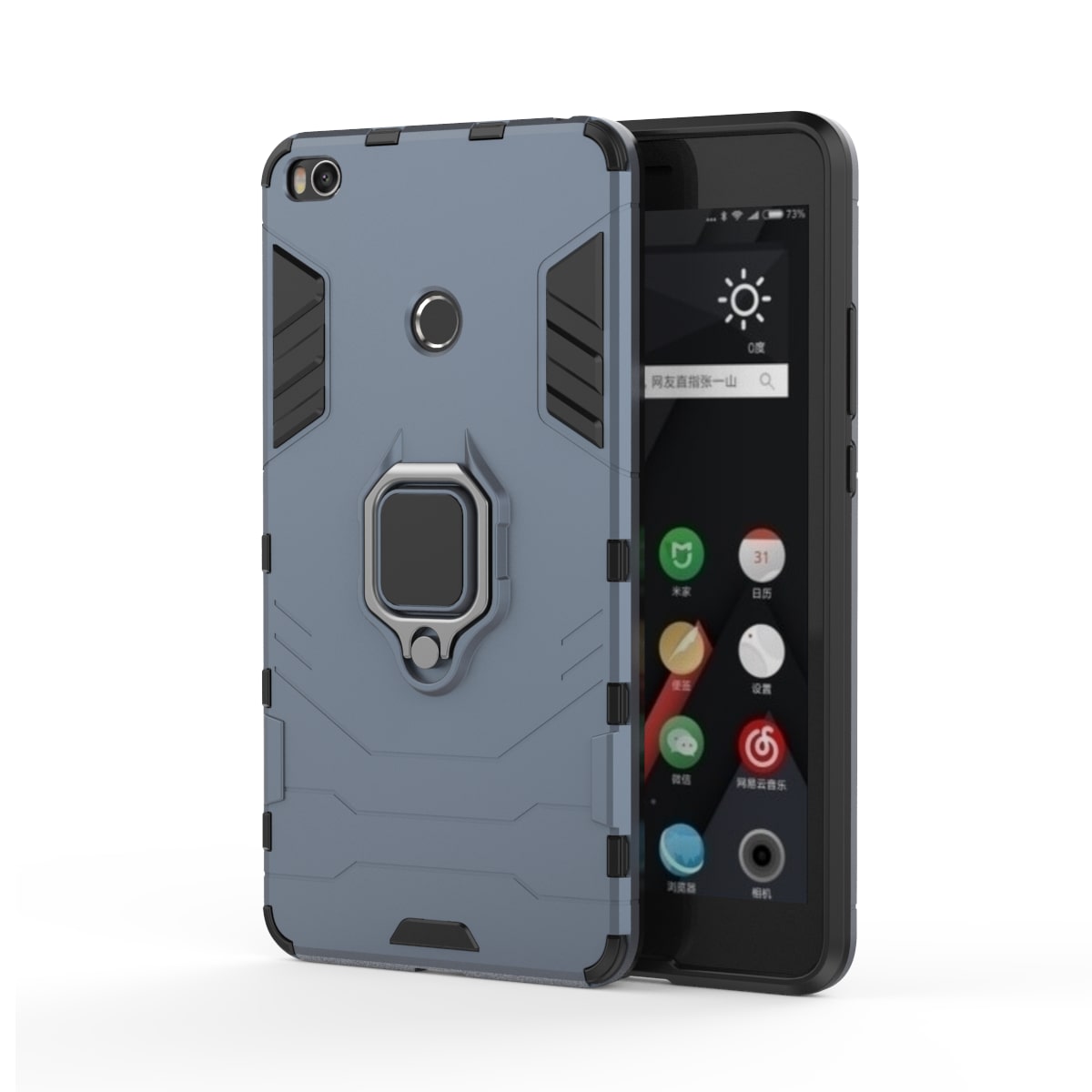 MPE Plastic Back Cover For Mi Max 2 Blue by Worthkart Enterprises