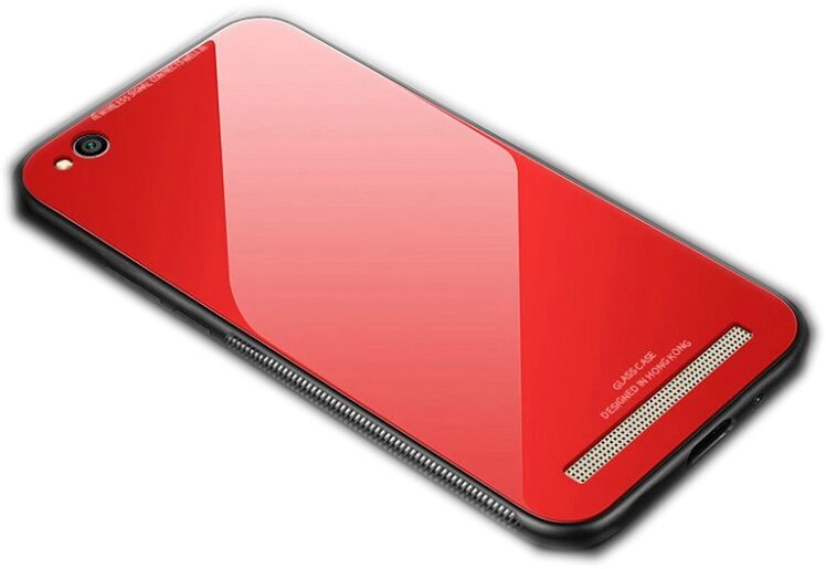 

MPE Glass Rubber Back Cover For Redmi 5A ( Red )