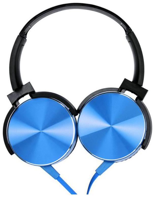 

MS TRADING COMPANY XB-450 Over-Ear Wired Headphone ( Blue Black )