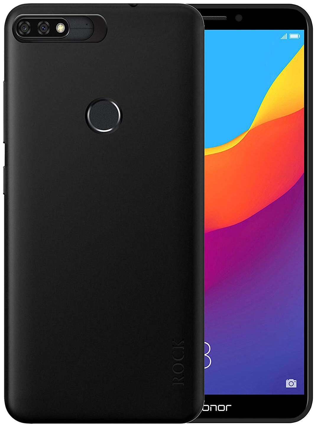 

Mscot Max back cover black for Huawei Honor 7C