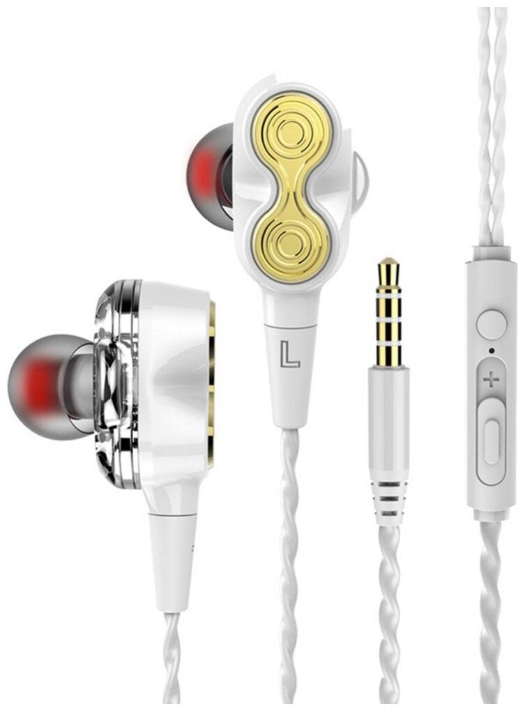 

QUXXA Dual Driver DD-140 In-Ear Wired Headphone ( White )
