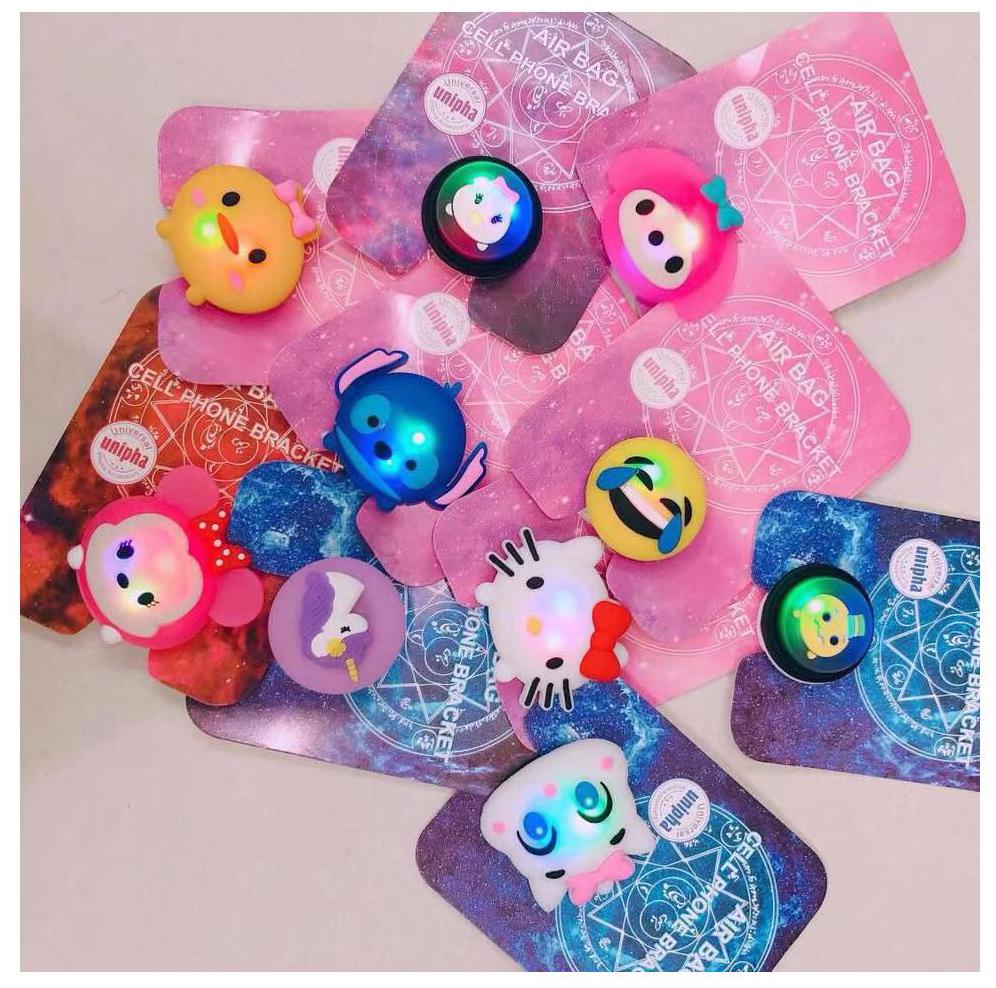 

MSTC Attractive LED Mobile Bracket Pop Socket for Personalize your Mobile Phone (Design send as per availability)