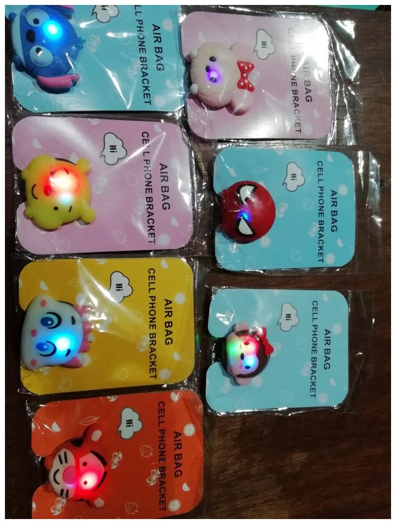 

QUXXA Attractive LED Mobile Bracket Pop Socket for Personalize your Mobile Phone (Design send as per availability)