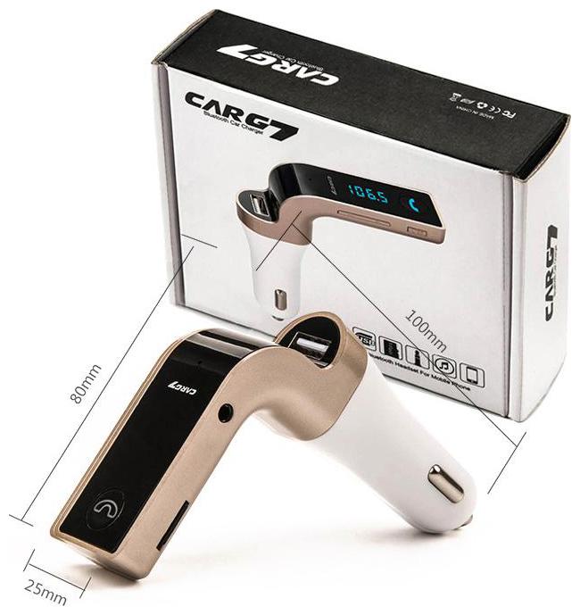 

MSTC CARG7 USB Car Charger Bluetooth Streo Play FM Transmitter TF Card Player (Assorted Color)