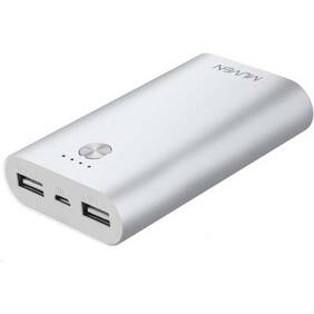 Muven M300-Silver 7800 mAh Power Bank ( Metallic Silver)