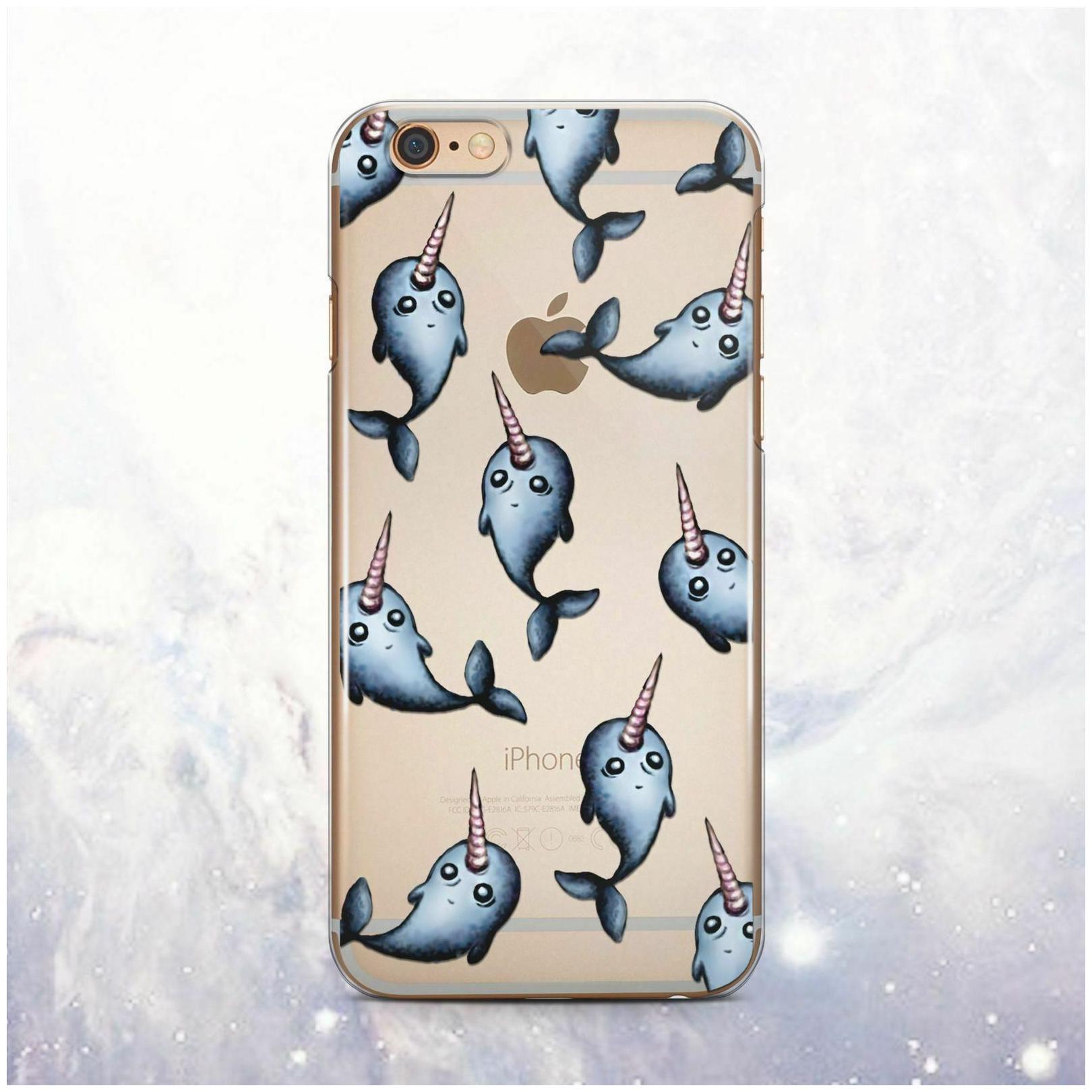 

Narwhal Unicorn Sea Silicone iPhone 11 SE XR Case iPhone 7 8 Plus X XS Max Cover