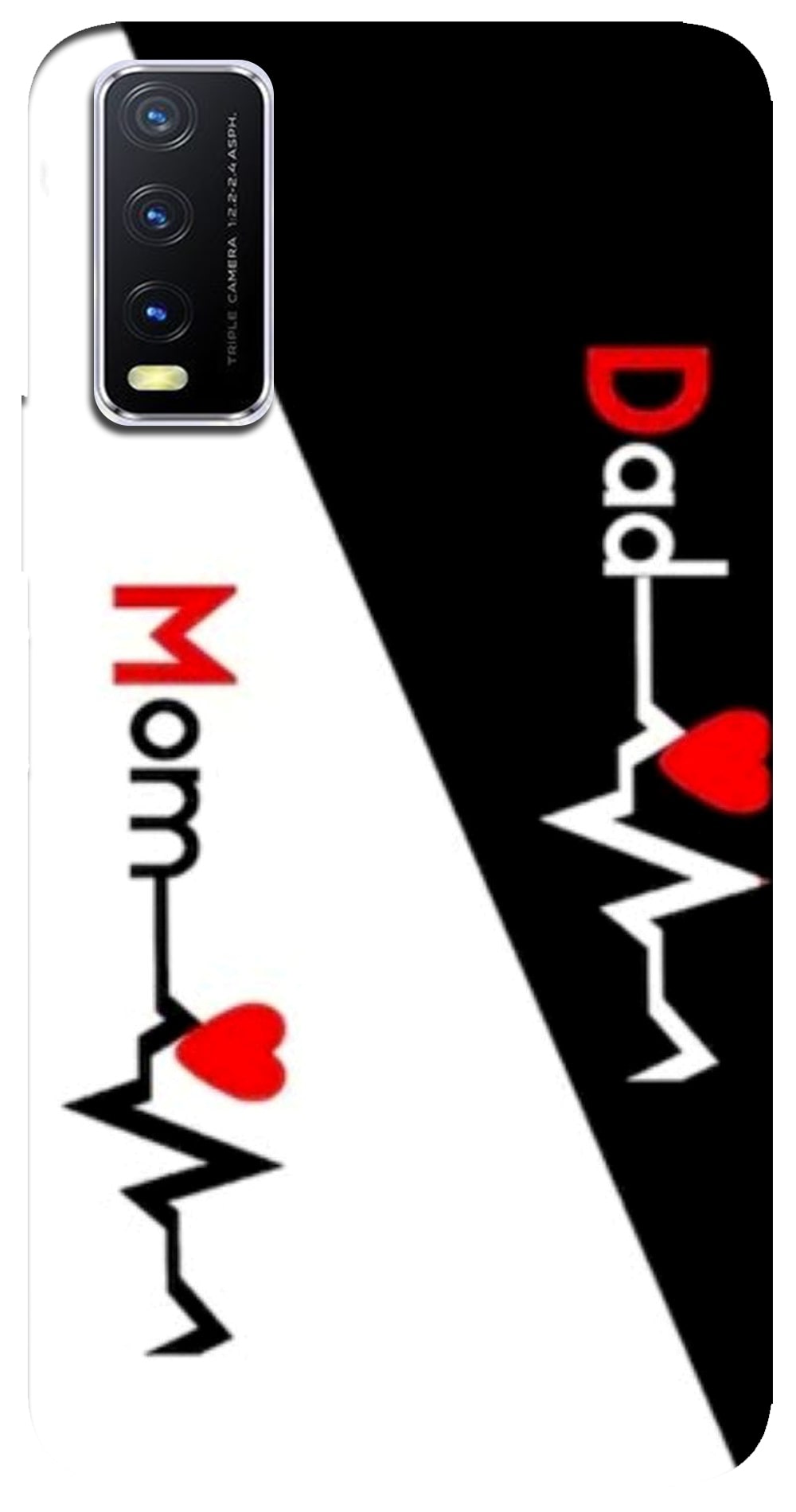 

NCA SALER Lifeline mom Dad Designer Multicolor Back Cover Printed Mobile Back Case And Cover For Vivo Y20i