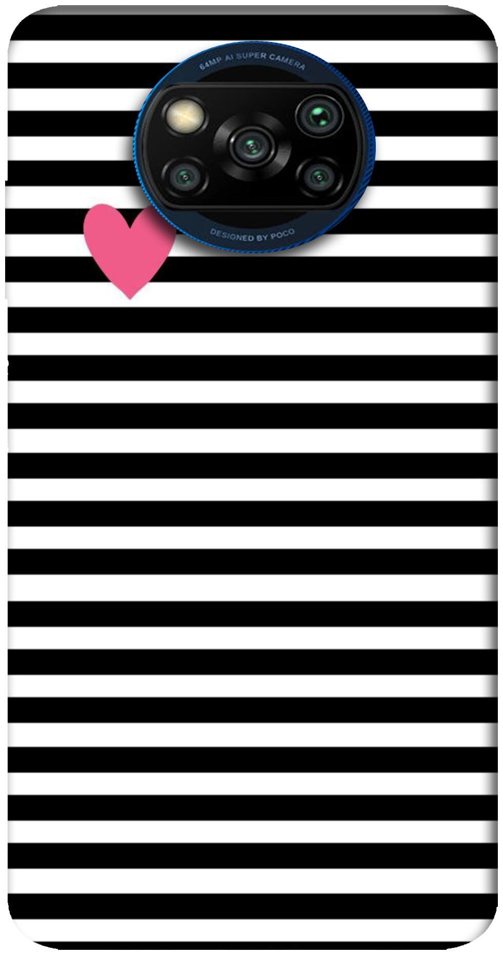 

NCA SALER Lines Heart Designer Back Cover Printed Mobile Back Case And Cover For Poco X3