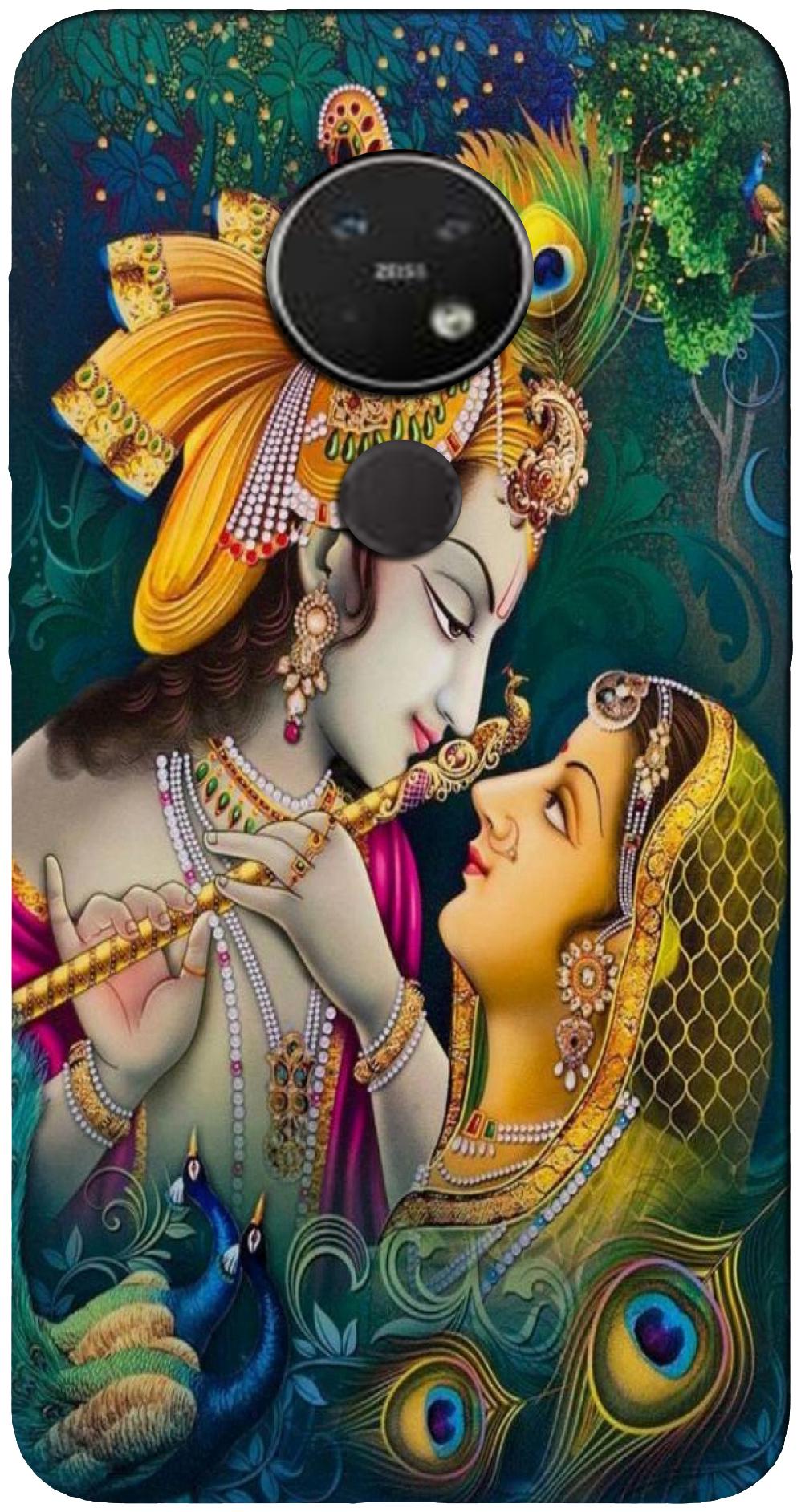 

NCA SALER Radha Krishna Designer Back Cover Printed Mobile Back Case And Cover For Nokia 7 2 Green