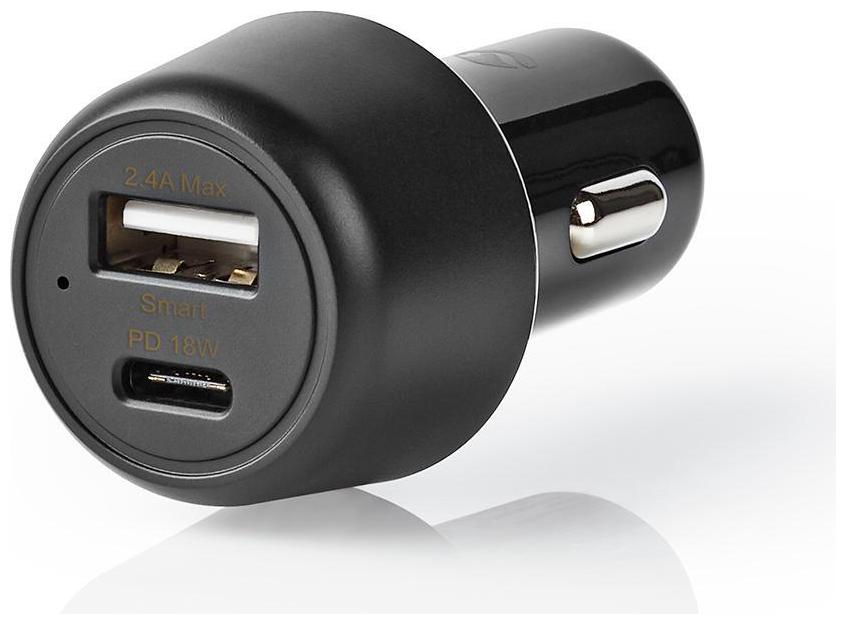 

NEDIS CCPD18W100BK 3 0 A Fast Charging Car Charger - 2 USB Ports