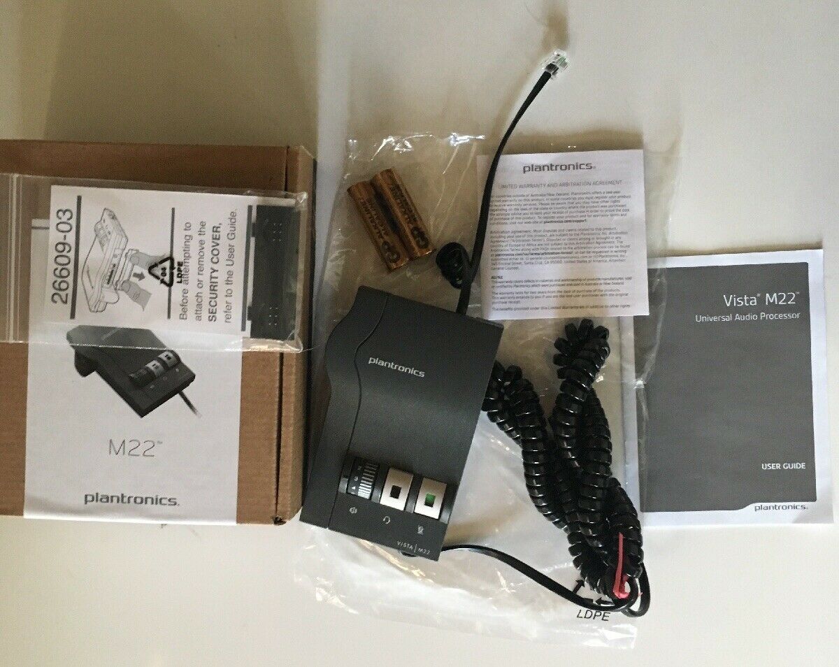 

NEW In box Plantronics Vista M22 Headset Amplifier 43596-64