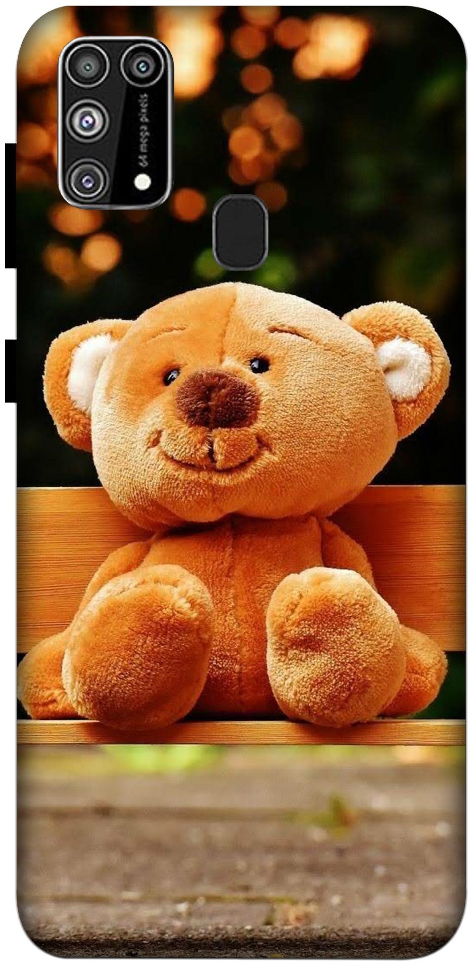 

Oducos Designer Printed Hard Back Case and Cover for Samsung Galaxy M31 Teddy Cute Teddy Teddy Bear Love Love Teddy Heart Wooden