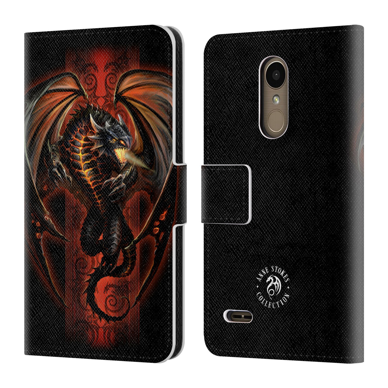

OFFICIAL ANNE STOKES FIRE TRIBAL LEATHER BOOK WALLET CASE COVER FOR LG PHONES 1