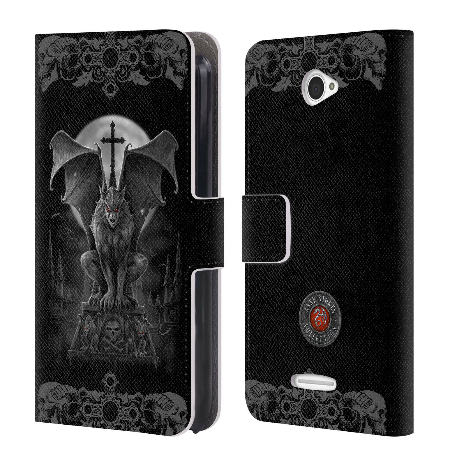 

OFFICIAL ANNE STOKES TRIBAL LEATHER BOOK WALLET CASE COVER FOR SONY PHONES 2