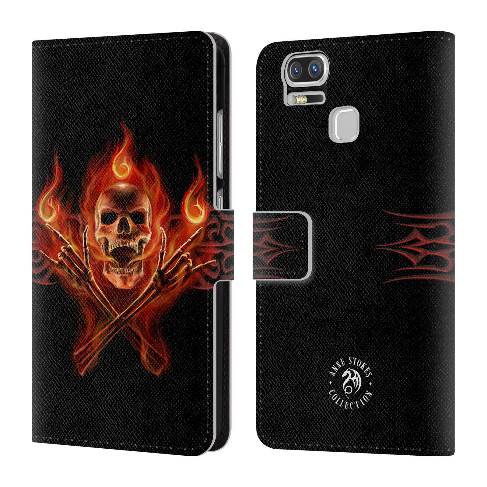 

OFFICIAL ANNE STOKES FIRE TRIBAL LEATHER BOOK CASE FOR ASUS ZENFONE PHONES