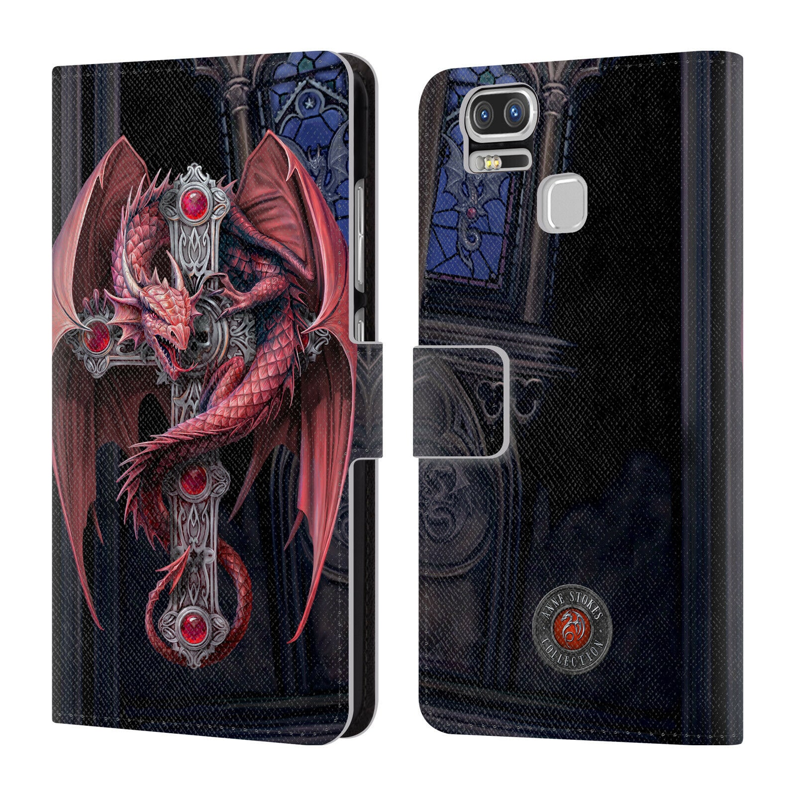 

OFFICIAL ANNE STOKES DRAGONS LEATHER BOOK WALLET CASE FOR ASUS ZENFONE PHONES