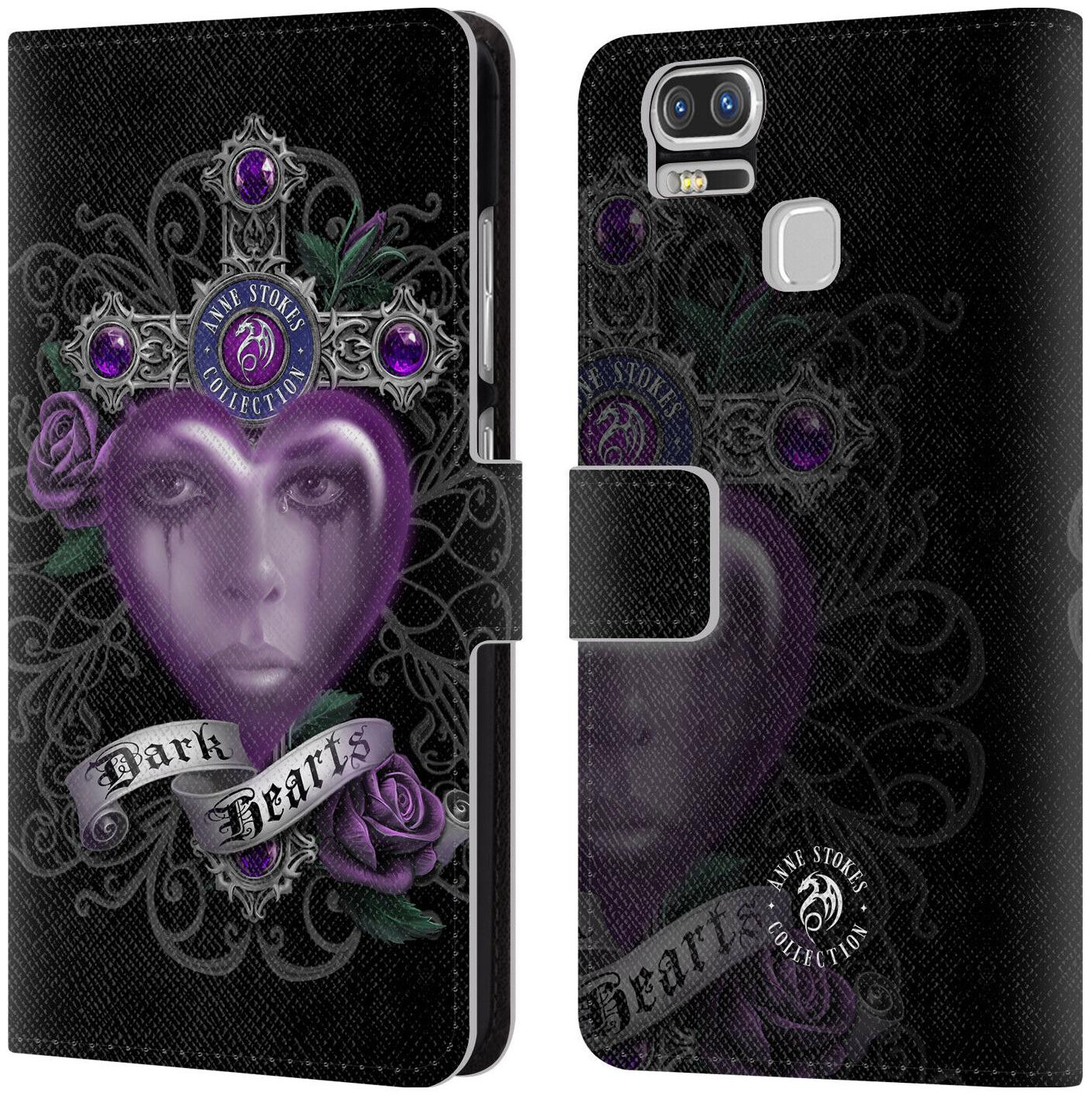 

OFFICIAL ANNE STOKES DARK HEARTS LEATHER BOOK CASE FOR ASUS ZENFONE PHONES