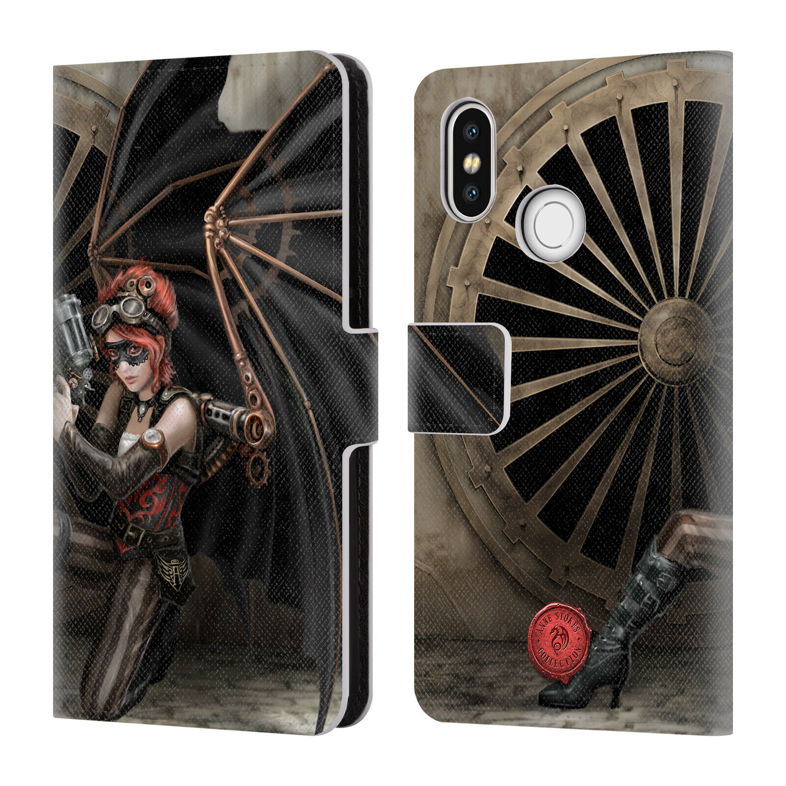 

OFFICIAL ANNE STOKES STEAMPUNK LEATHER BOOK WALLET CASE COVER FOR XIAOMI PHONES