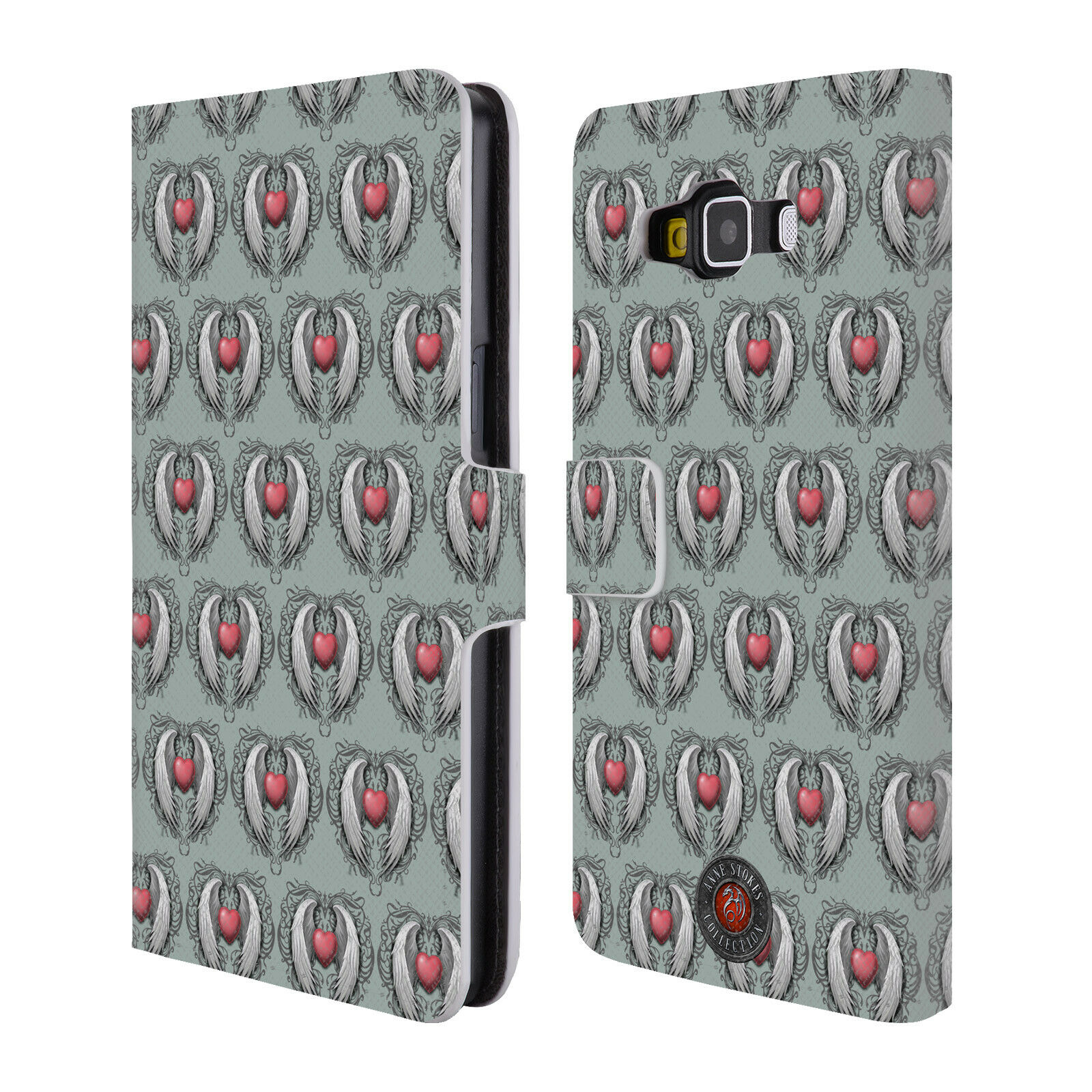 

OFFICIAL ANNE STOKES MOTIF PATTERNS LEATHER BOOK CASE FOR SAMSUNG PHONES 2