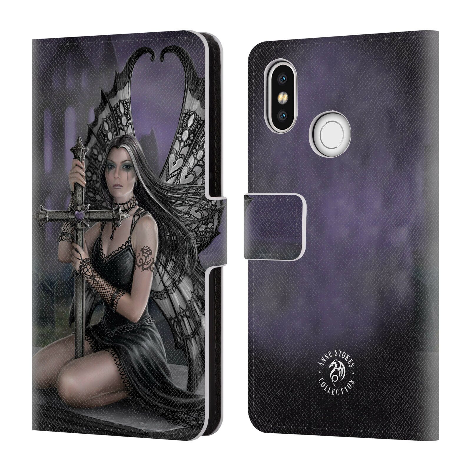 

OFFICIAL ANNE STOKES DARK HEARTS LEATHER BOOK WALLET CASE FOR XIAOMI PHONES
