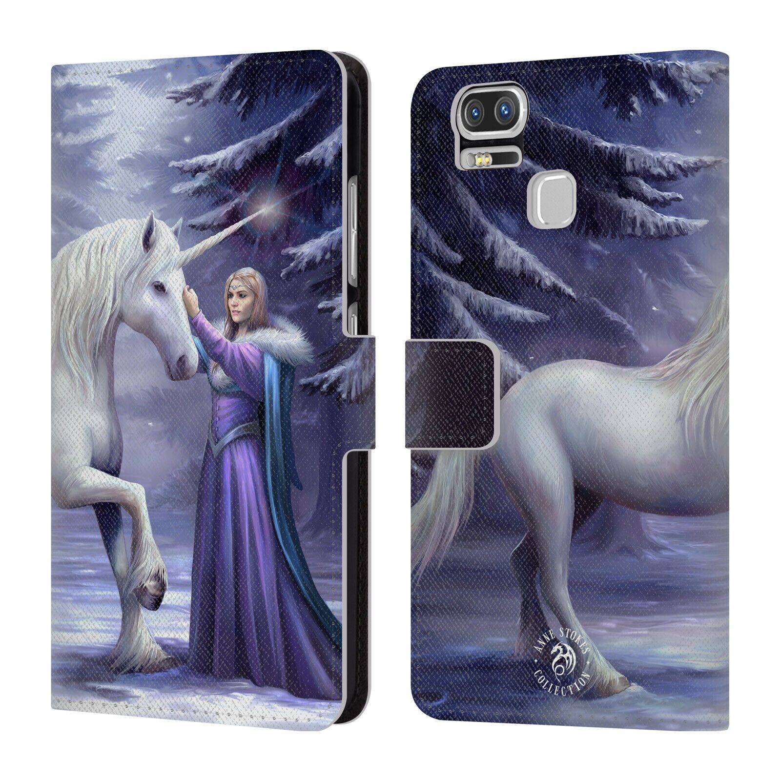 

OFFICIAL ANNE STOKES UNICORNS 2 LEATHER BOOK CASE FOR ASUS ZENFONE PHONES