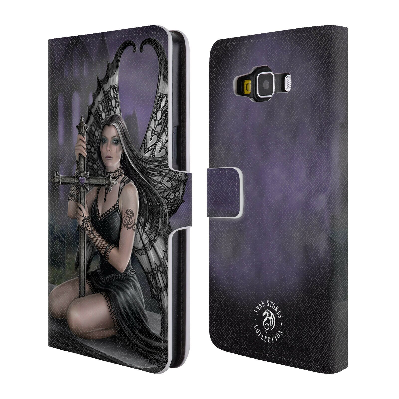 

OFFICIAL ANNE STOKES DARK HEARTS LEATHER BOOK WALLET CASE FOR SAMSUNG PHONES 2
