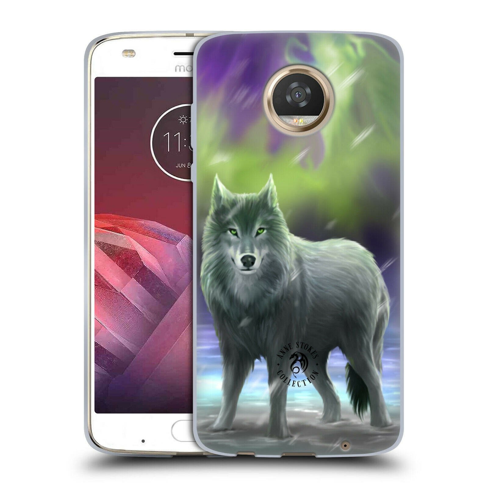 

OFFICIAL ANNE STOKES WOLVES GEL CASE FOR MOTOROLA PHONES