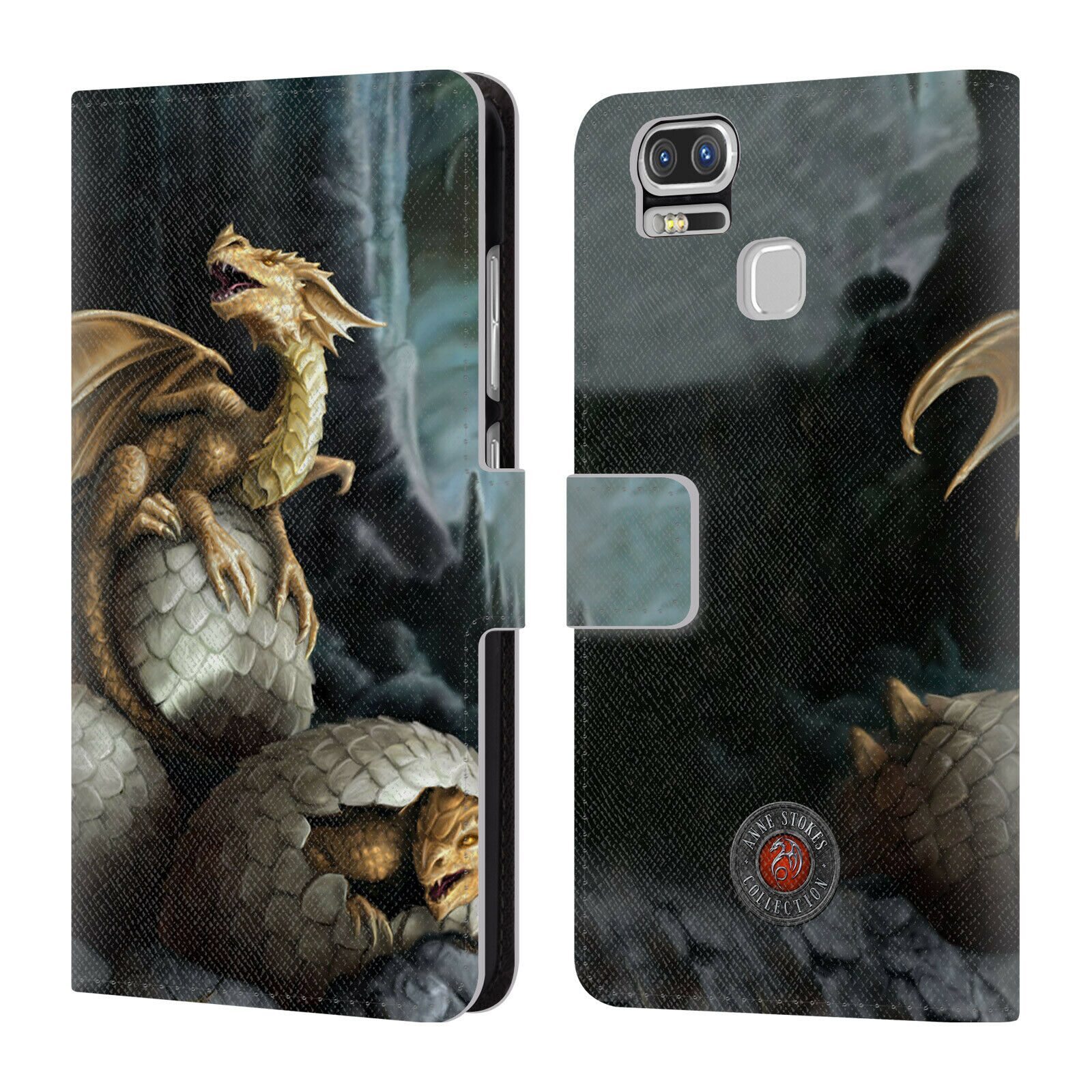 

OFFICIAL ANNE STOKES DRAGONS LEATHER BOOK WALLET CASE FOR ASUS ZENFONE PHONES