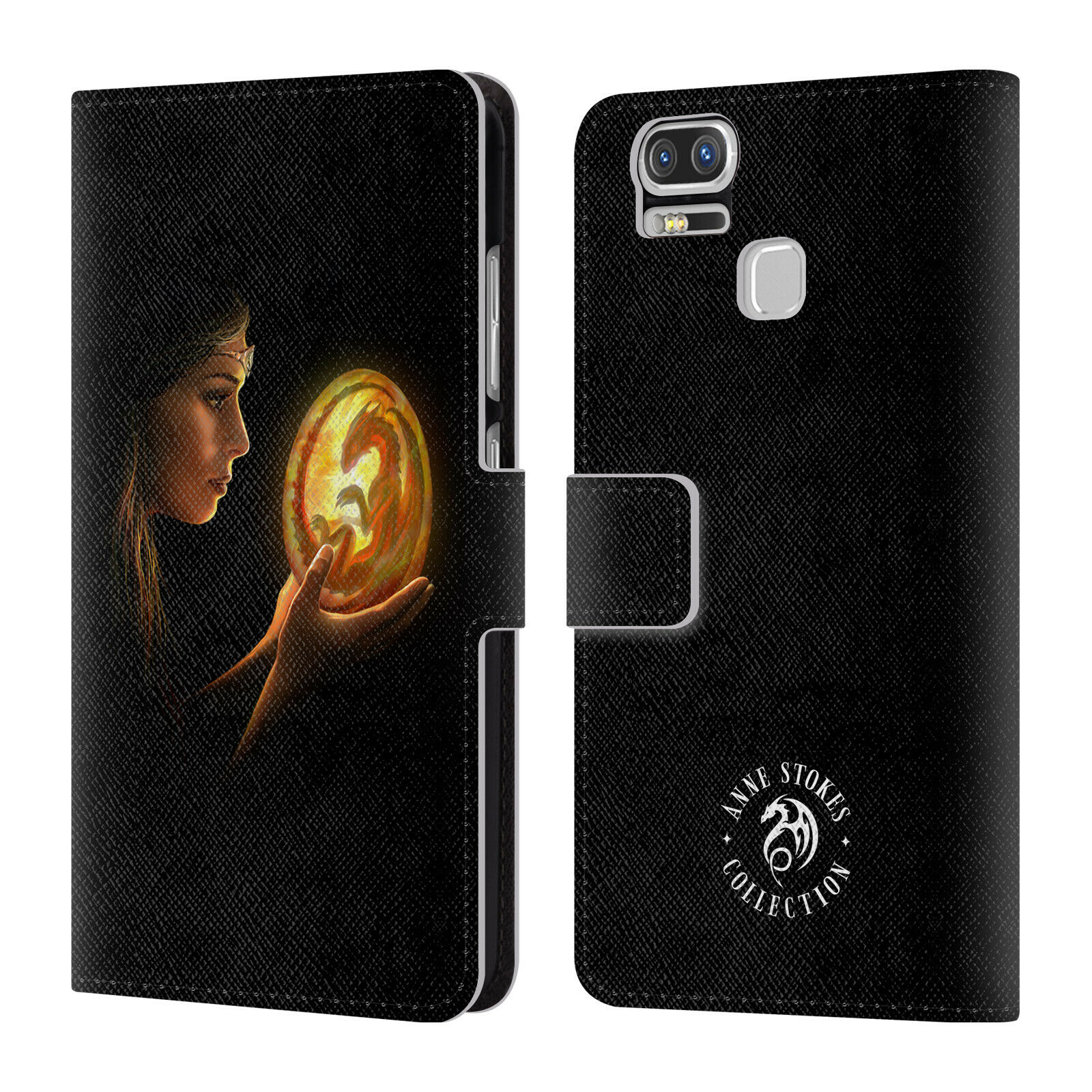 

OFFICIAL ANNE STOKES DRAGONS 2 LEATHER BOOK WALLET CASE FOR ASUS ZENFONE PHONES