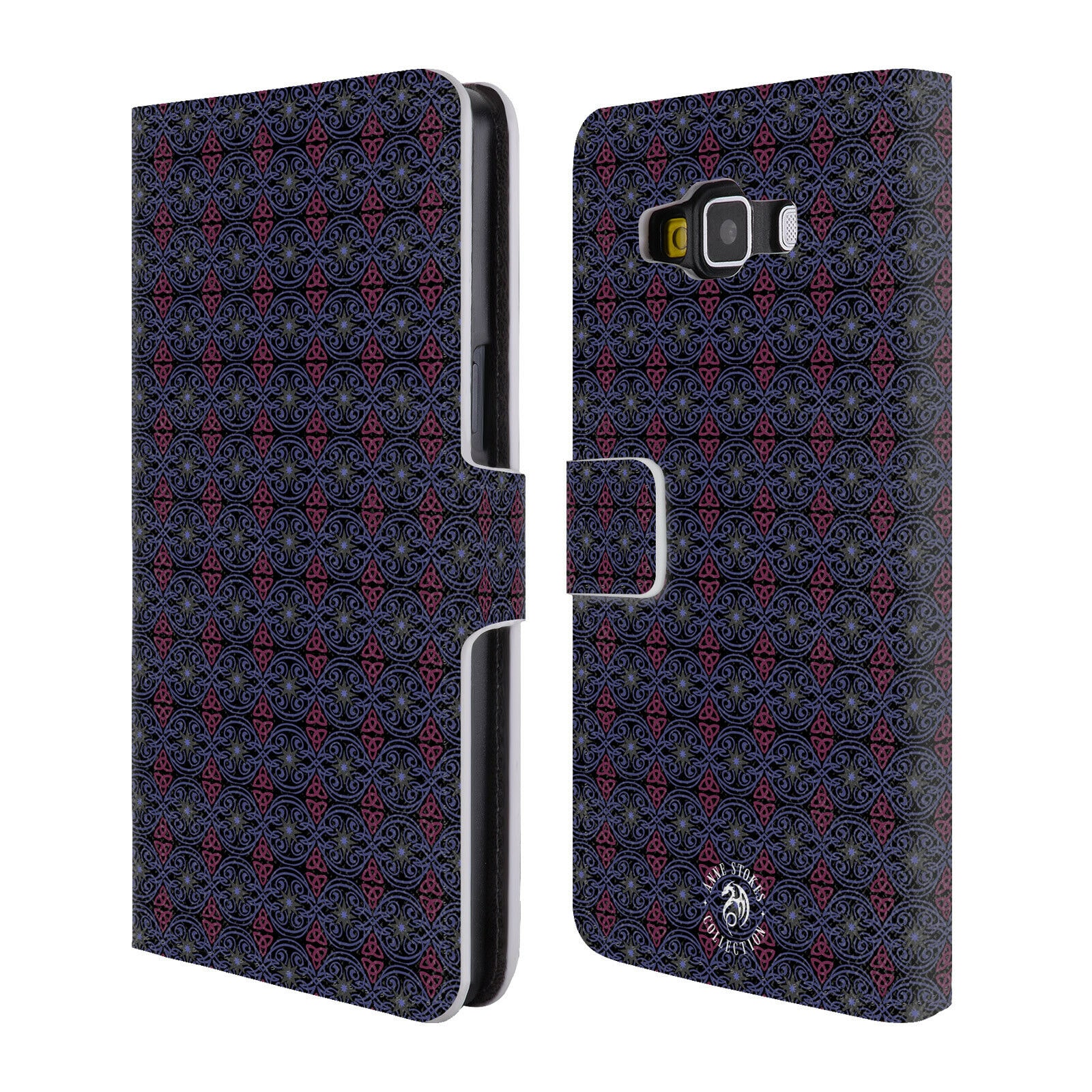 

OFFICIAL ANNE STOKES MOTIF PATTERNS LEATHER BOOK CASE FOR SAMSUNG PHONES 2