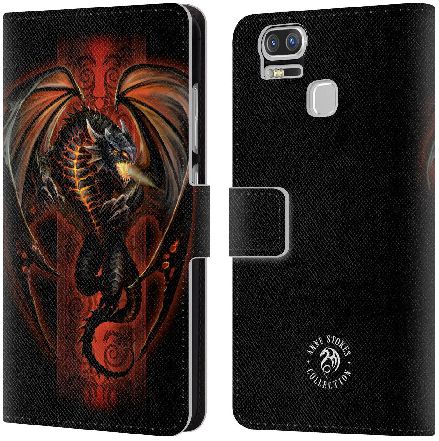

OFFICIAL ANNE STOKES FIRE TRIBAL LEATHER BOOK CASE FOR ASUS ZENFONE PHONES