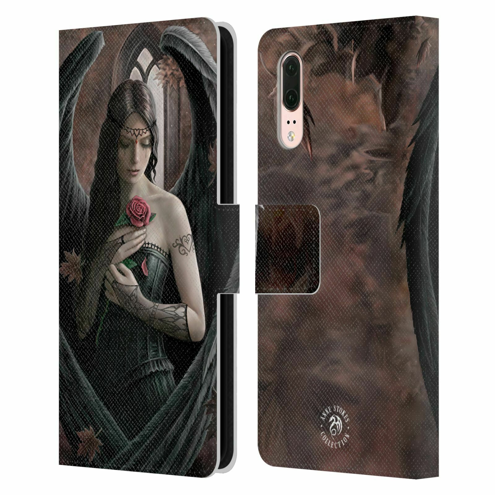 

OFFICIAL ANNE STOKES ANGELS LEATHER BOOK WALLET CASE COVER FOR HUAWEI PHONES