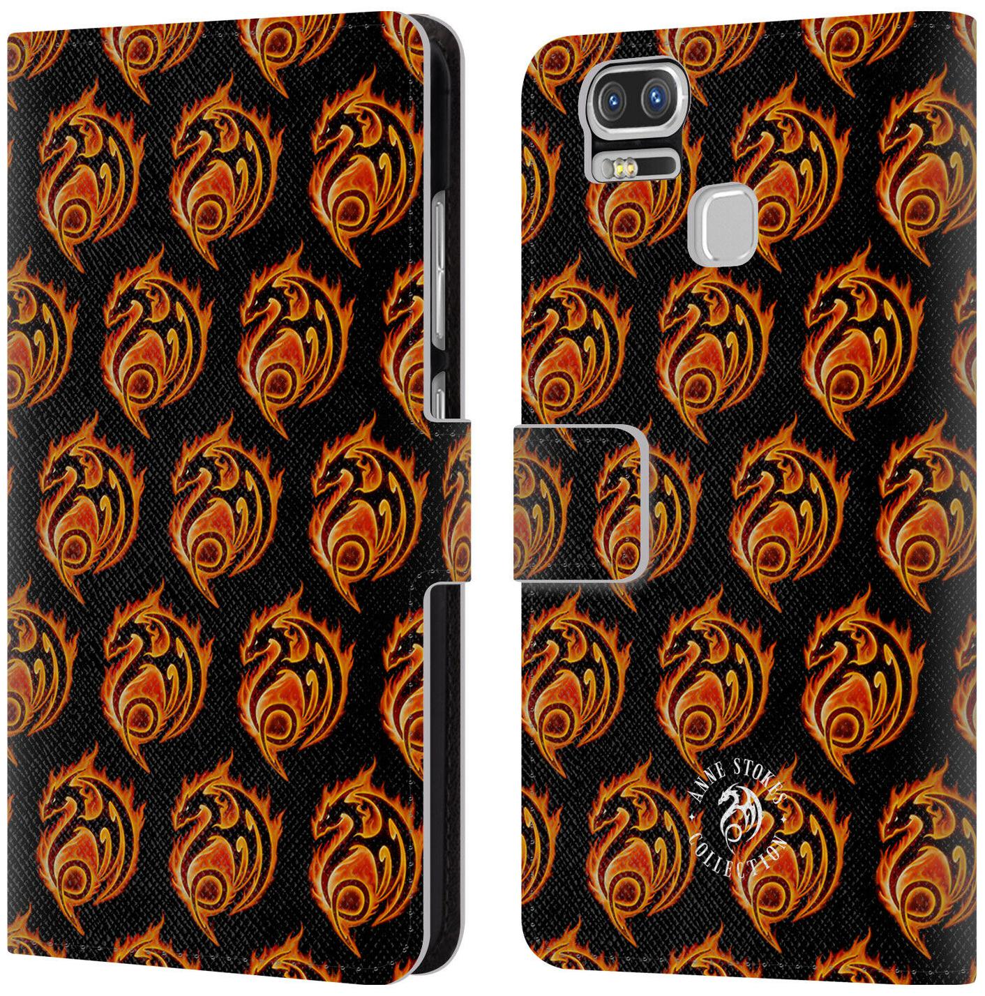 

OFFICIAL ANNE STOKES FIRE TRIBAL LEATHER BOOK CASE FOR ASUS ZENFONE PHONES