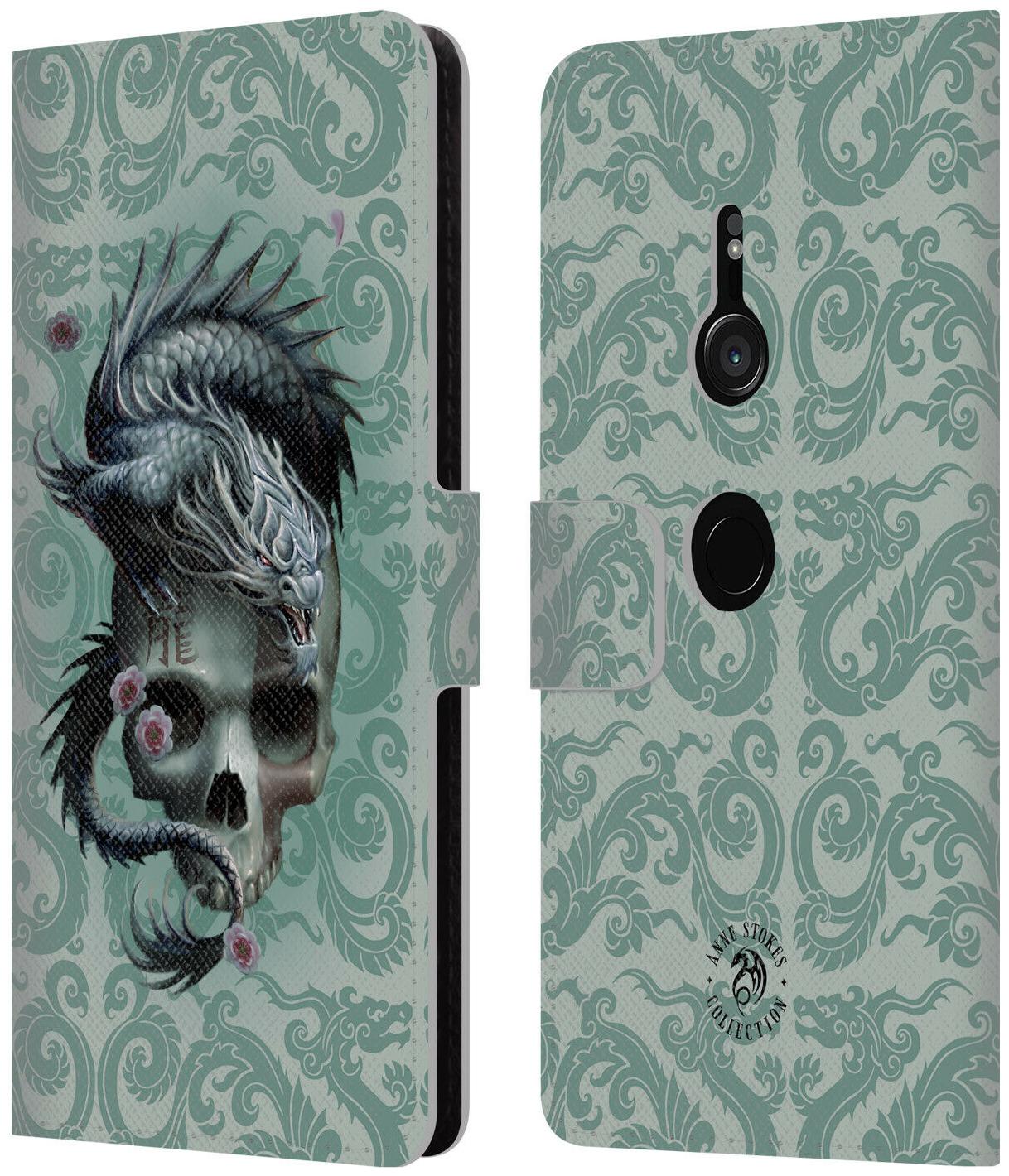 

OFFICIAL ANNE STOKES ORIENTAL SKULL LEATHER BOOK WALLET CASE FOR SONY PHONES 1