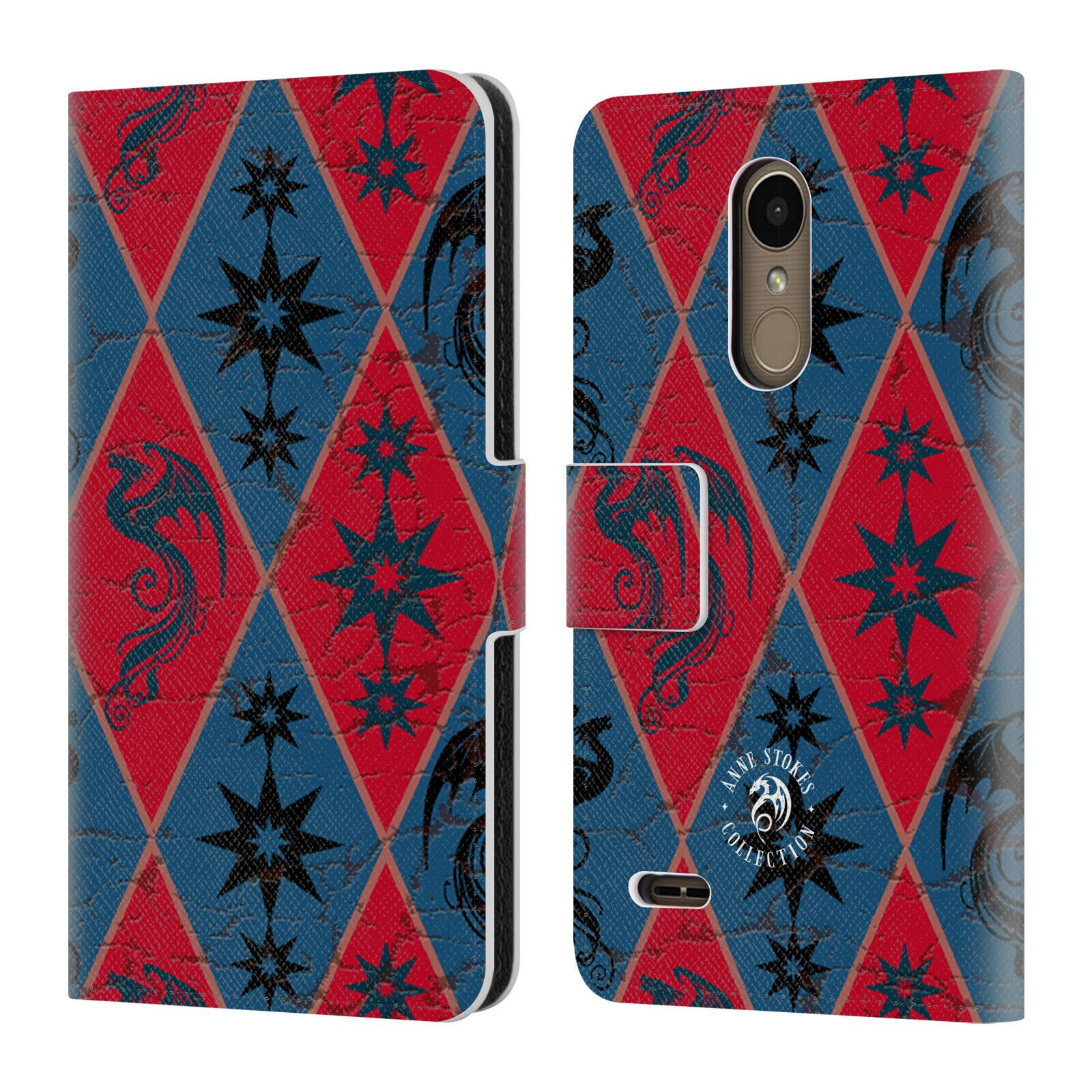 

OFFICIAL ANNE STOKES FIRE TRIBAL LEATHER BOOK WALLET CASE COVER FOR LG PHONES 1
