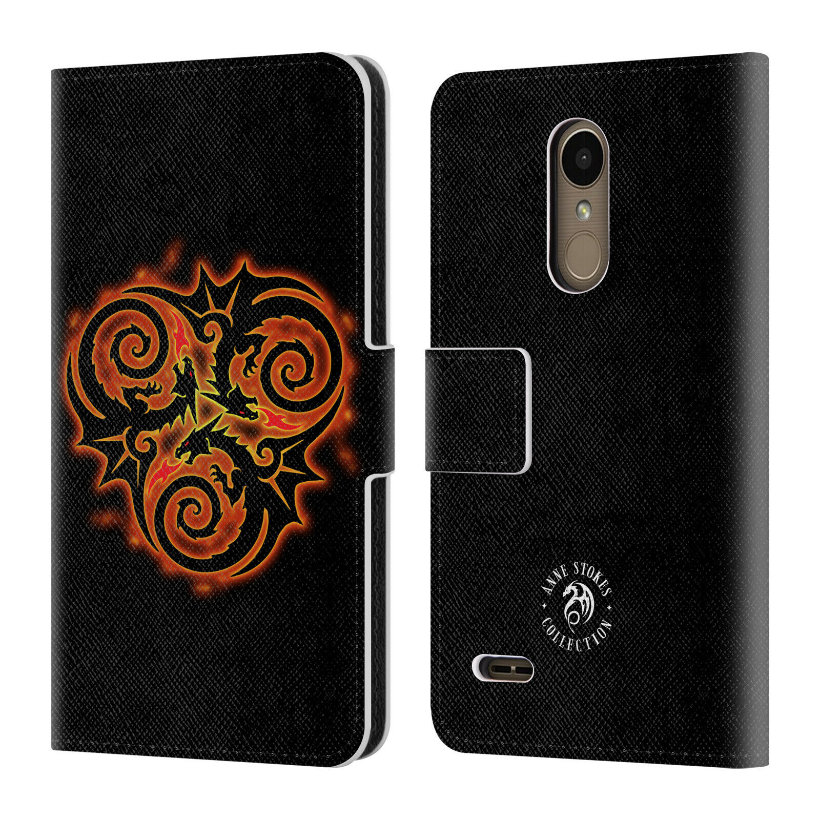 

OFFICIAL ANNE STOKES FIRE TRIBAL LEATHER BOOK WALLET CASE COVER FOR LG PHONES 1