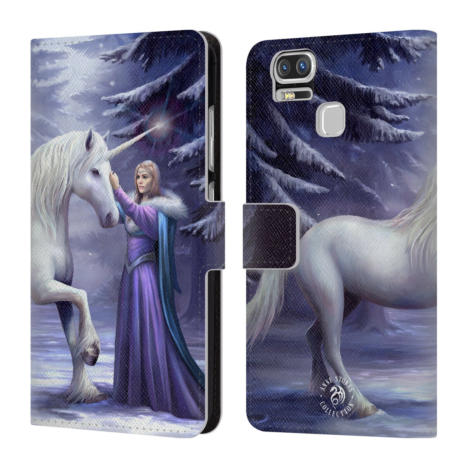 

OFFICIAL ANNE STOKES UNICORNS 2 LEATHER BOOK CASE FOR ASUS ZENFONE PHONES